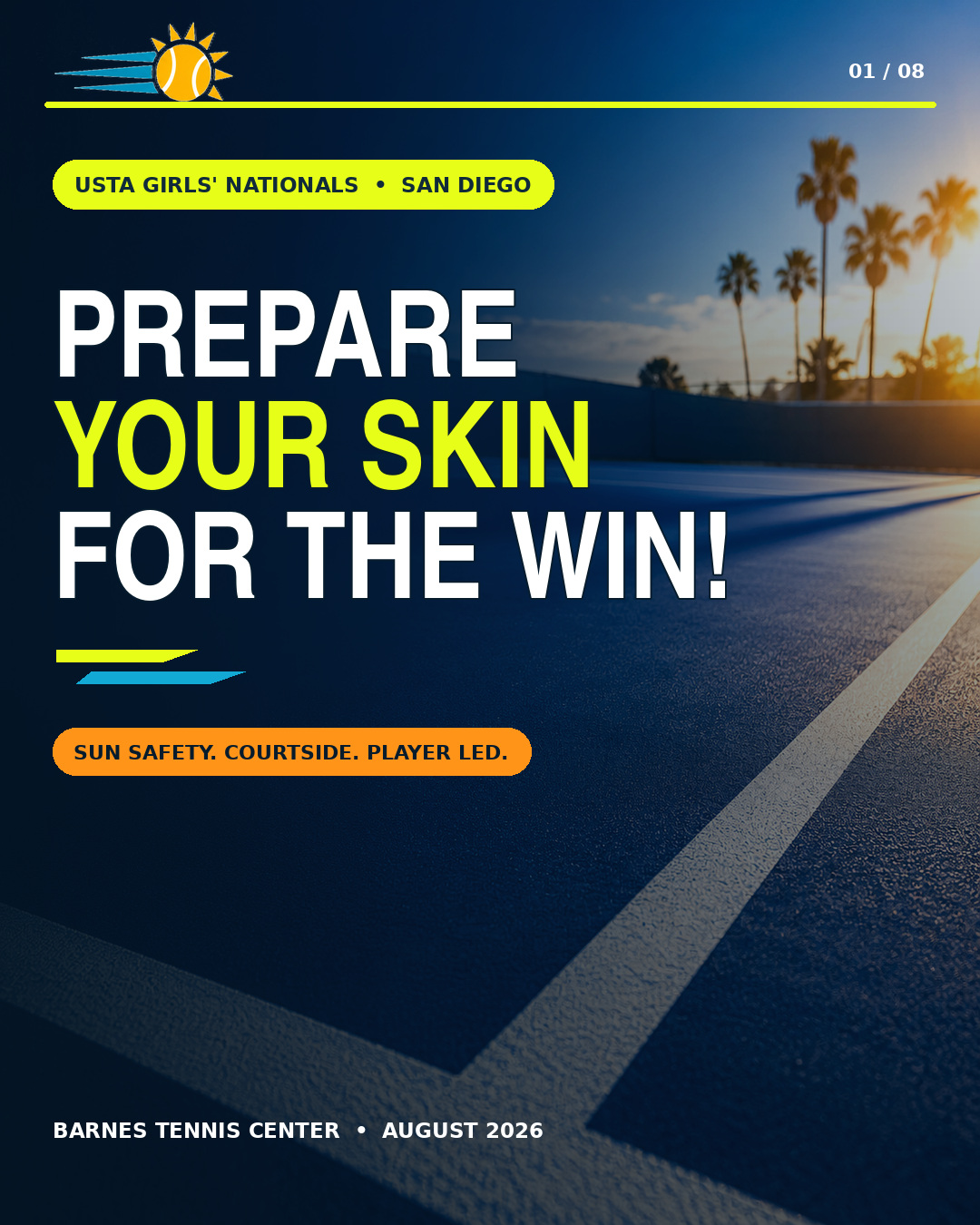 Prepare your skin for the win campaign opening slide
